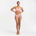 FITS EVERYBODY LACE DIPPED THONG | BUBBLE GUM TONAL