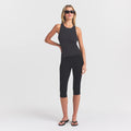 THE ESSENTIAL COLLECTION HIGH-WAISTED CAPRI | OBSIDIAN