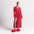 SOFT LOUNGE LONG ROBE | CHERRY