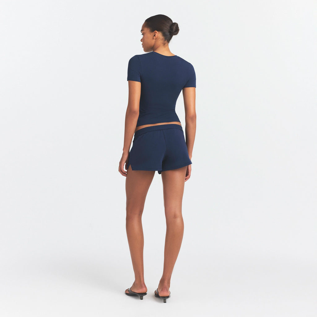COTTON JERSEY LOOSE SHORT | NAVY