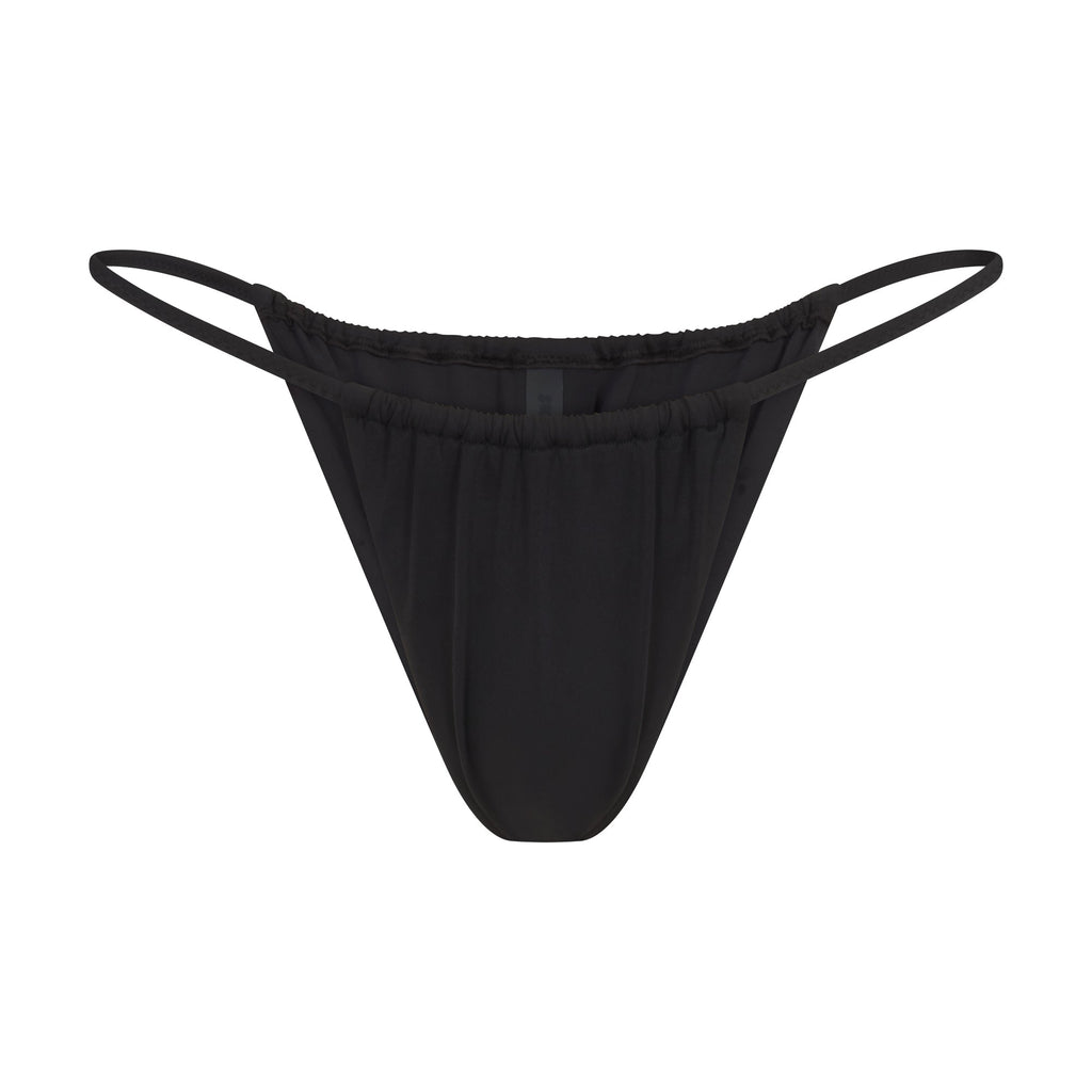 SIGNATURE SWIM STRING BIKINI BOTTOM | ONYX