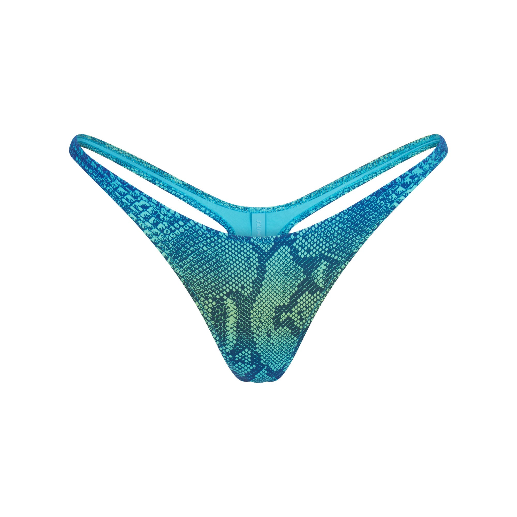 SIGNATURE SWIM THONG BIKINI BOTTOM | AQUA OMBRE SNAKE