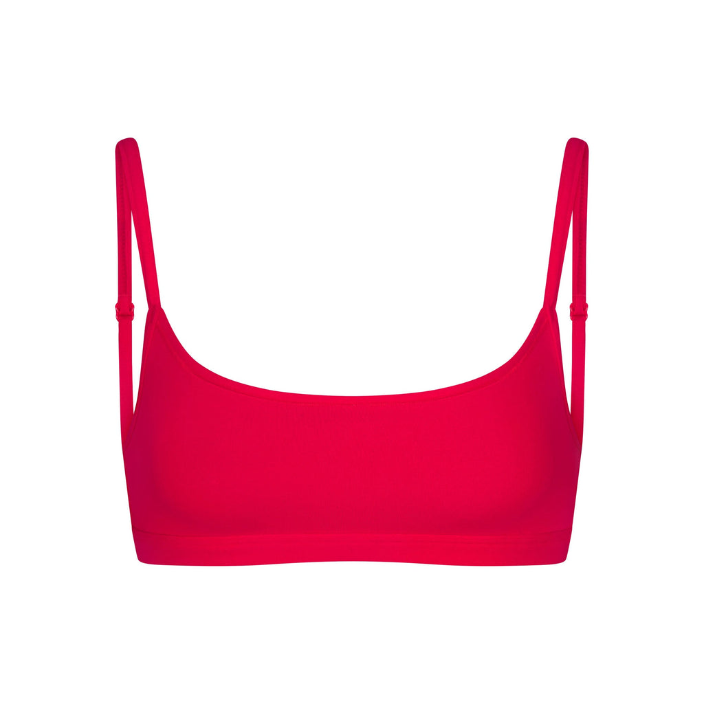 EVERYDAY COTTON SCOOP BRALETTE | CARMINE