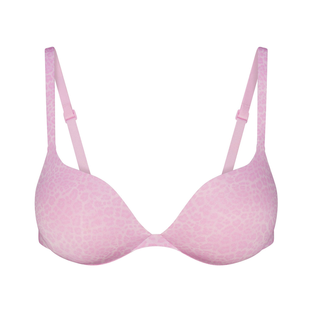 SKIMS ULTIMATE TEARDROP PUSH-UP BRA | BUBBLE GUM LEOPARD PRINT