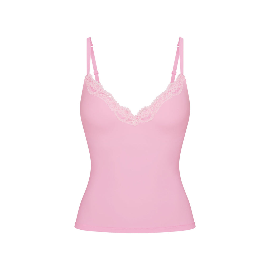 FITS EVERYBODY LACE PUSH-UP CAMI | BUBBLE GUM TONAL