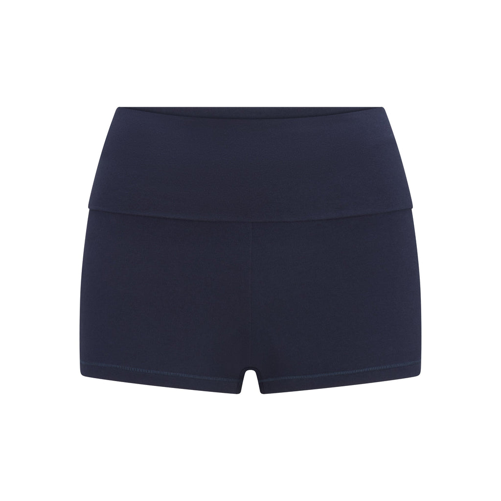 COTTON JERSEY FOLDOVER SHORT | NAVY