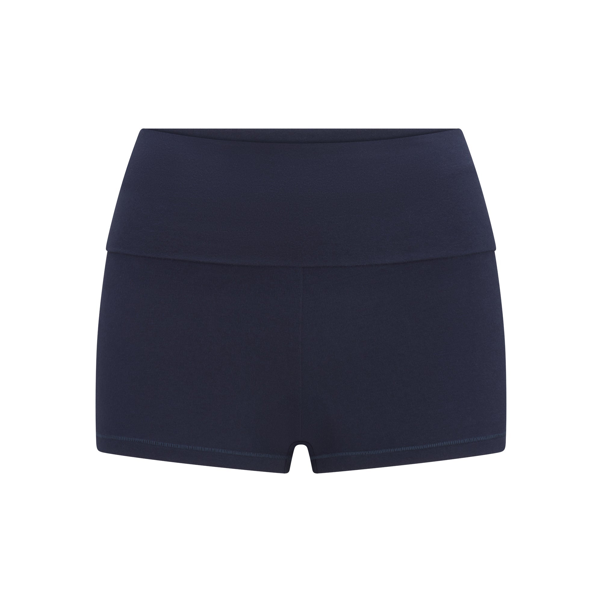 COTTON JERSEY FOLDOVER SHORT | NAVY