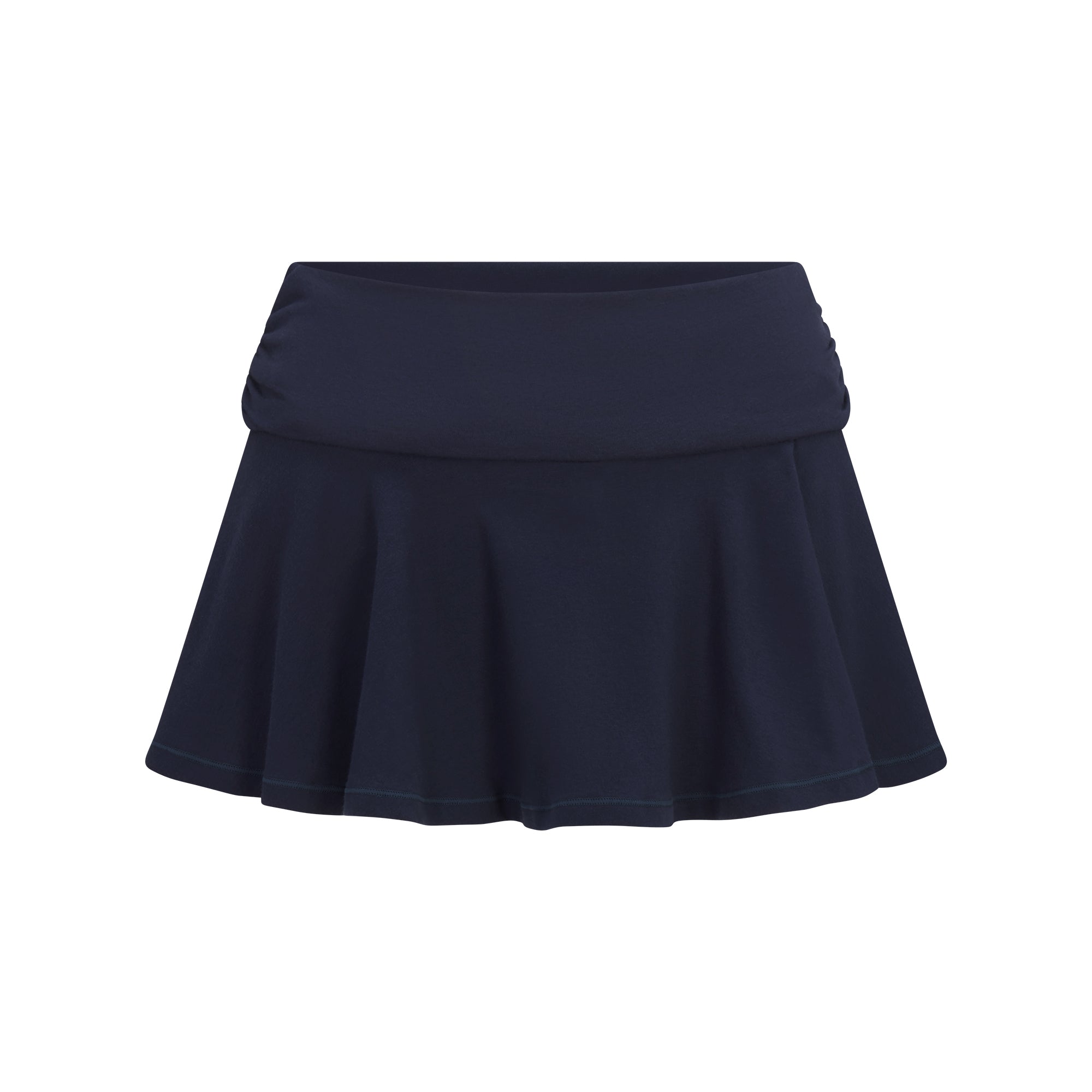 COTTON JERSEY FOLDOVER MINI SKORT | NAVY