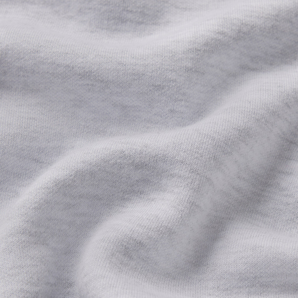 COTTON FLEECE SHRUNKEN CARDIGAN | LIGHT HEATHER GREY