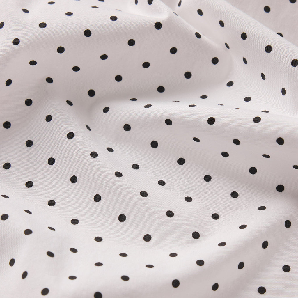 COTTON POPLIN OVERSIZED SLEEP SET | ONYX DOT PRINT