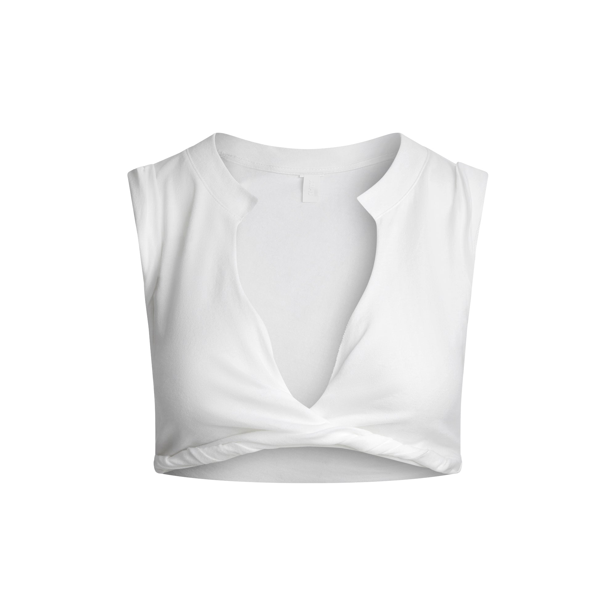 COTTON COVER-UPS PLUNGE TWIST TOP | SNOW
