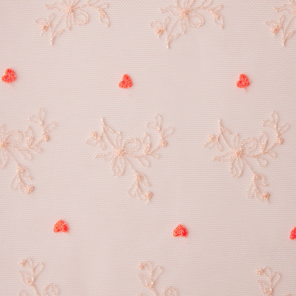 EMBROIDERED TULLE SKIMPY BRA | GUAVA HEART TULLE