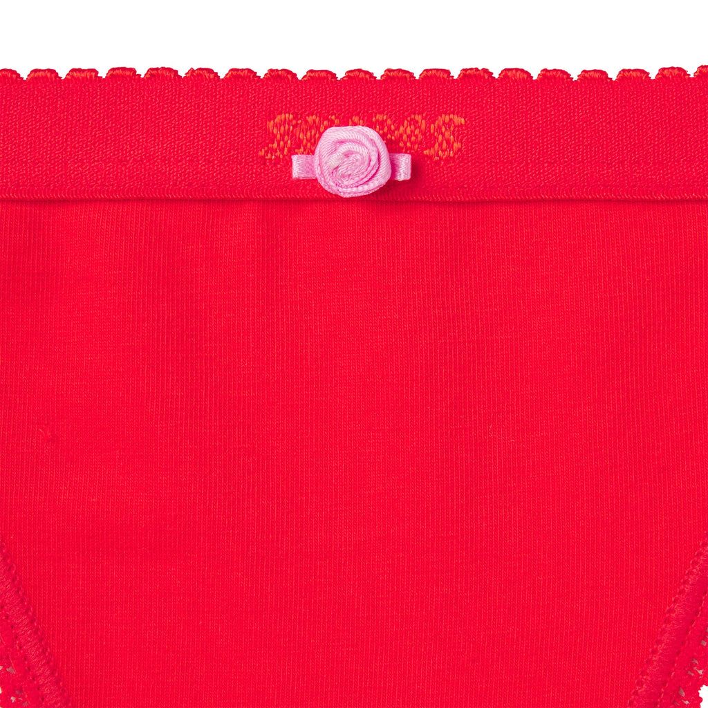LIGHTWEIGHT COTTON LOGO PICOT HIPSTER | RUBY TONAL