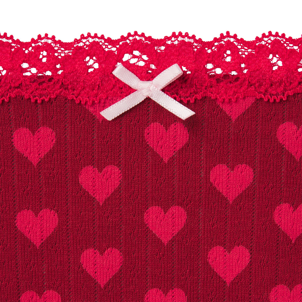 LIGHTWEIGHT COTTON POINTELLE LACE STRING THONG | BRICK HEART HALFDROP