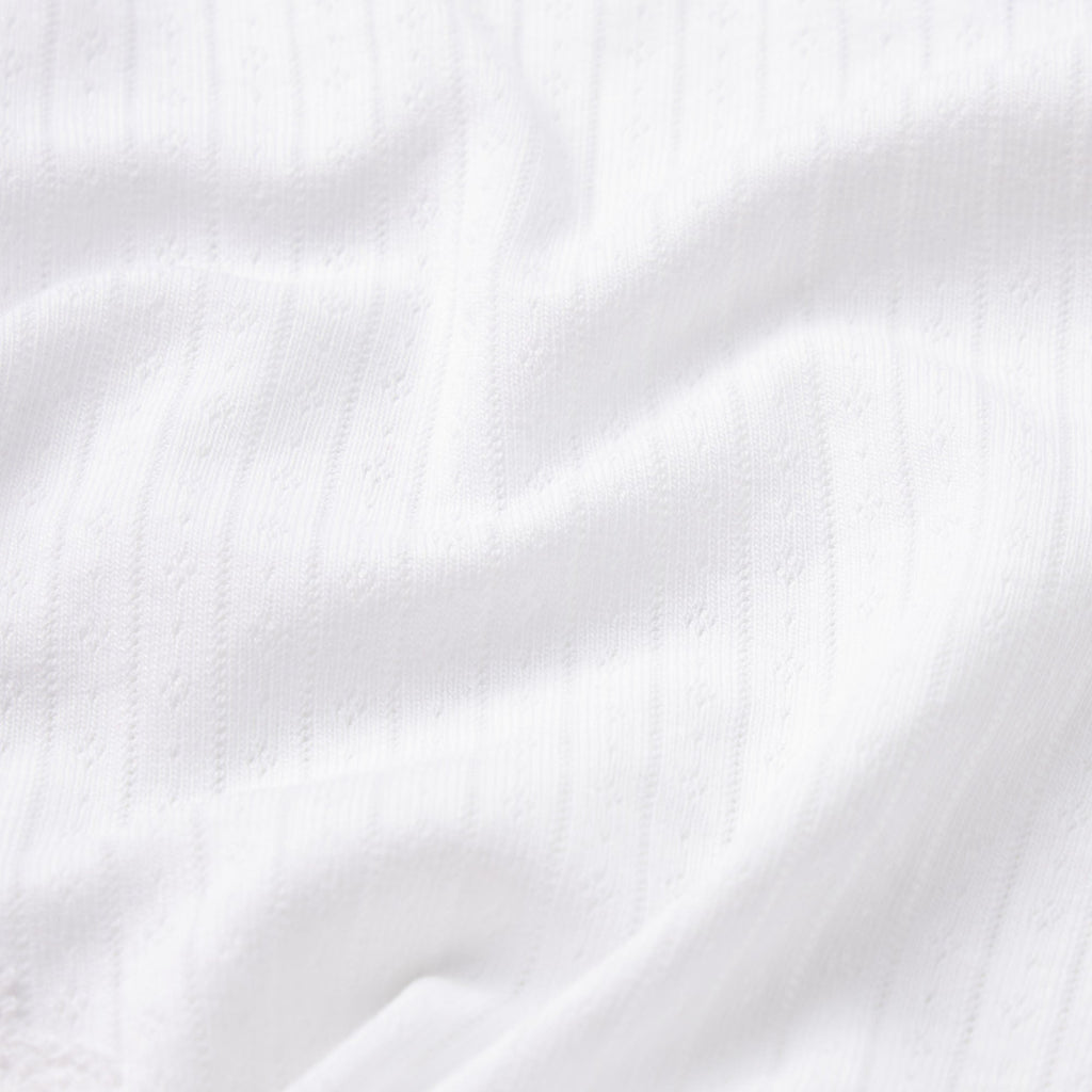 LIGHTWEIGHT COTTON POINTELLE LACE BRIEF | SNOW