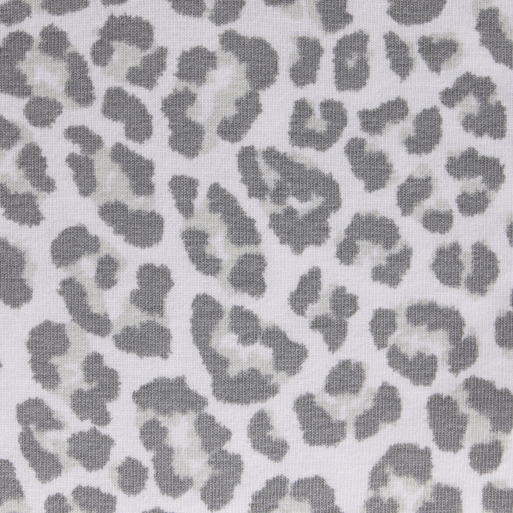LIGHTWEIGHT COTTON LOGO PICOT HIPSTER | SNOW LEOPARD PRINT