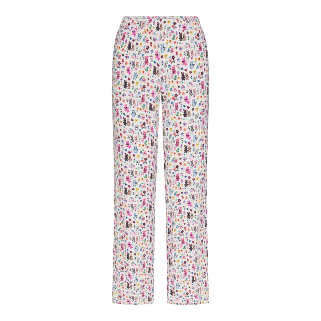 SKIMS SLEEP LONG SLEEVE BUTTON UP SET | MARBLE COOL BUNNY