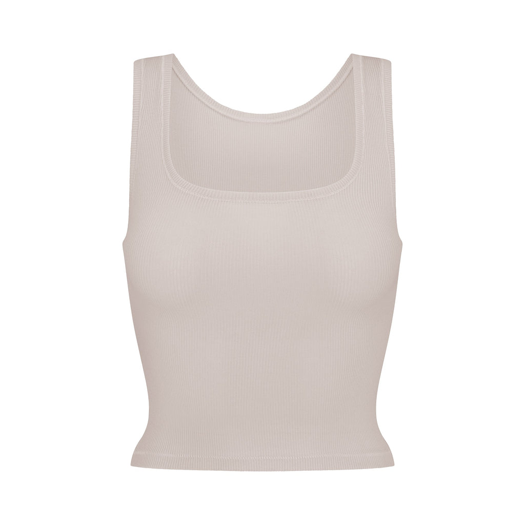 COTTON RIB TANK | STONE