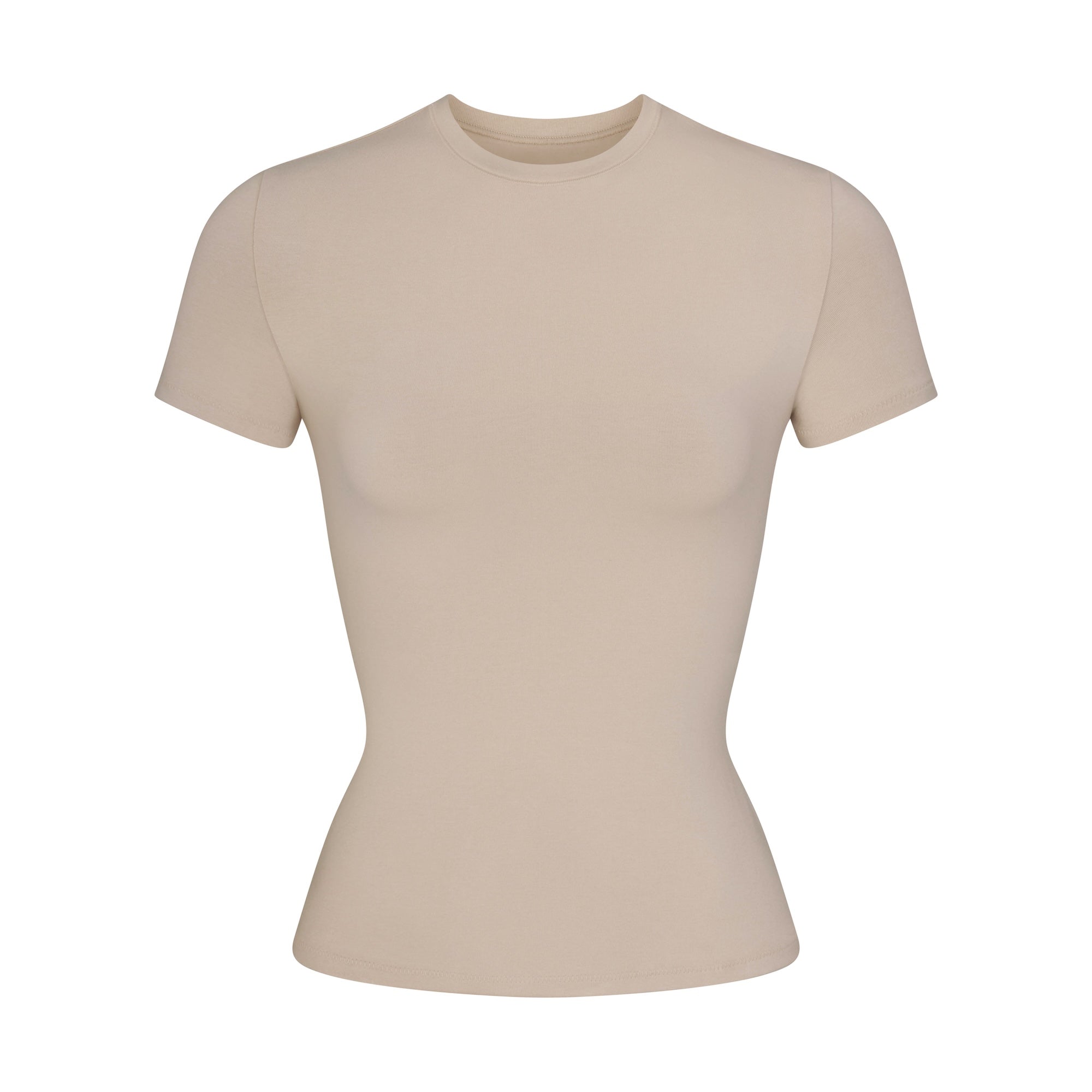 COTTON RIB T-SHIRT | STONE