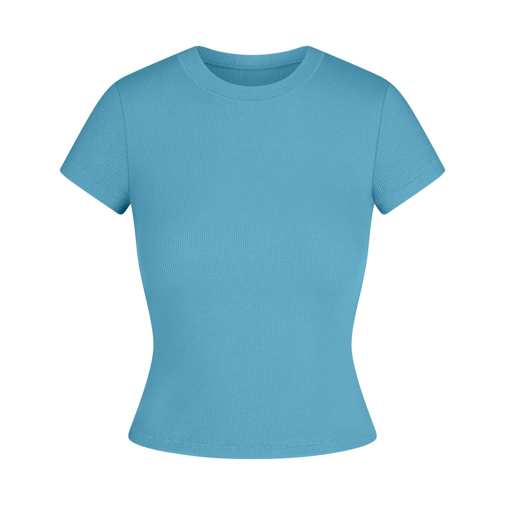 COTTON RIB T-SHIRT | WATER