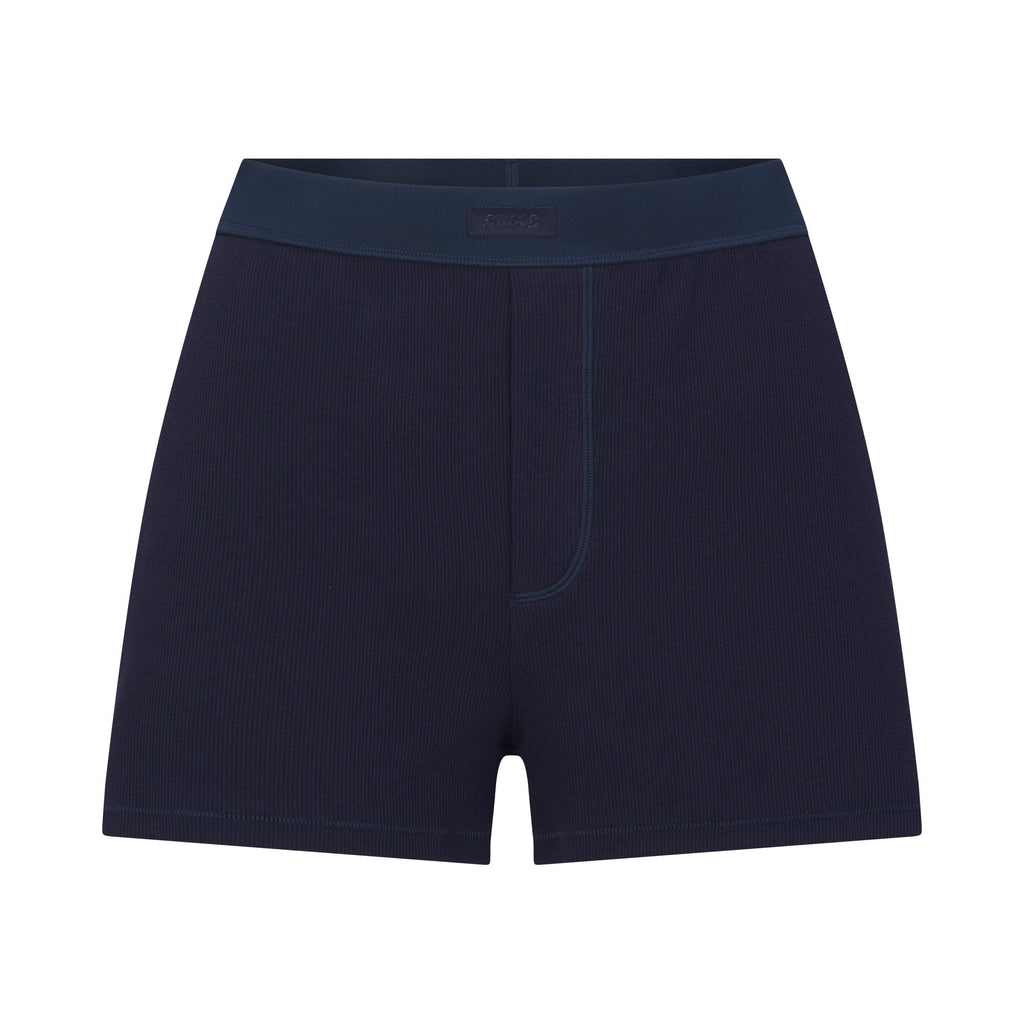 COTTON RIB LOOSE BOXER | NAVY