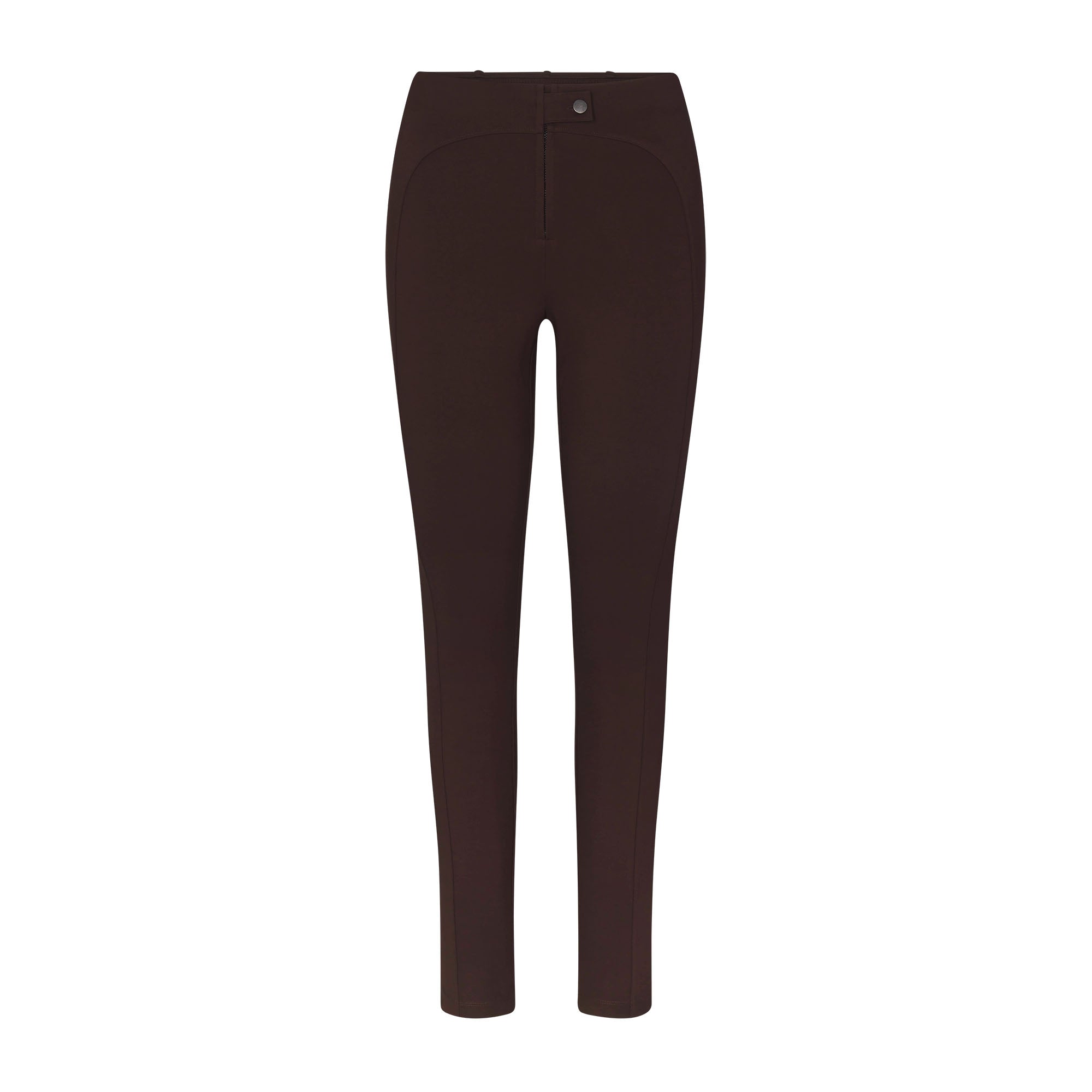 THE ESSENTIAL COLLECTION ZIP FRONT LEGGING | ESPRESSO