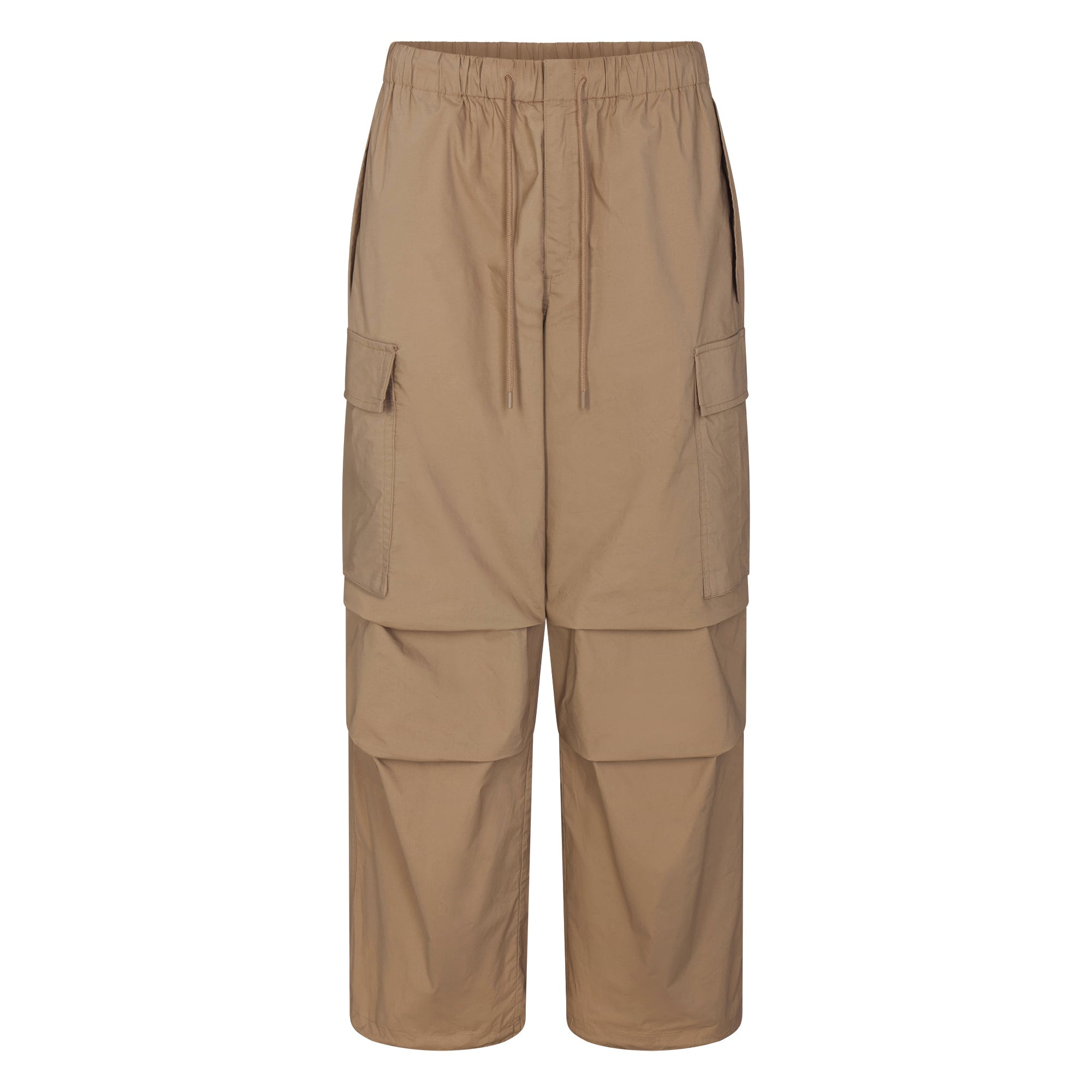 WOVEN COTTON OVERSIZED LOW RISE CARGO PANT | DESERT