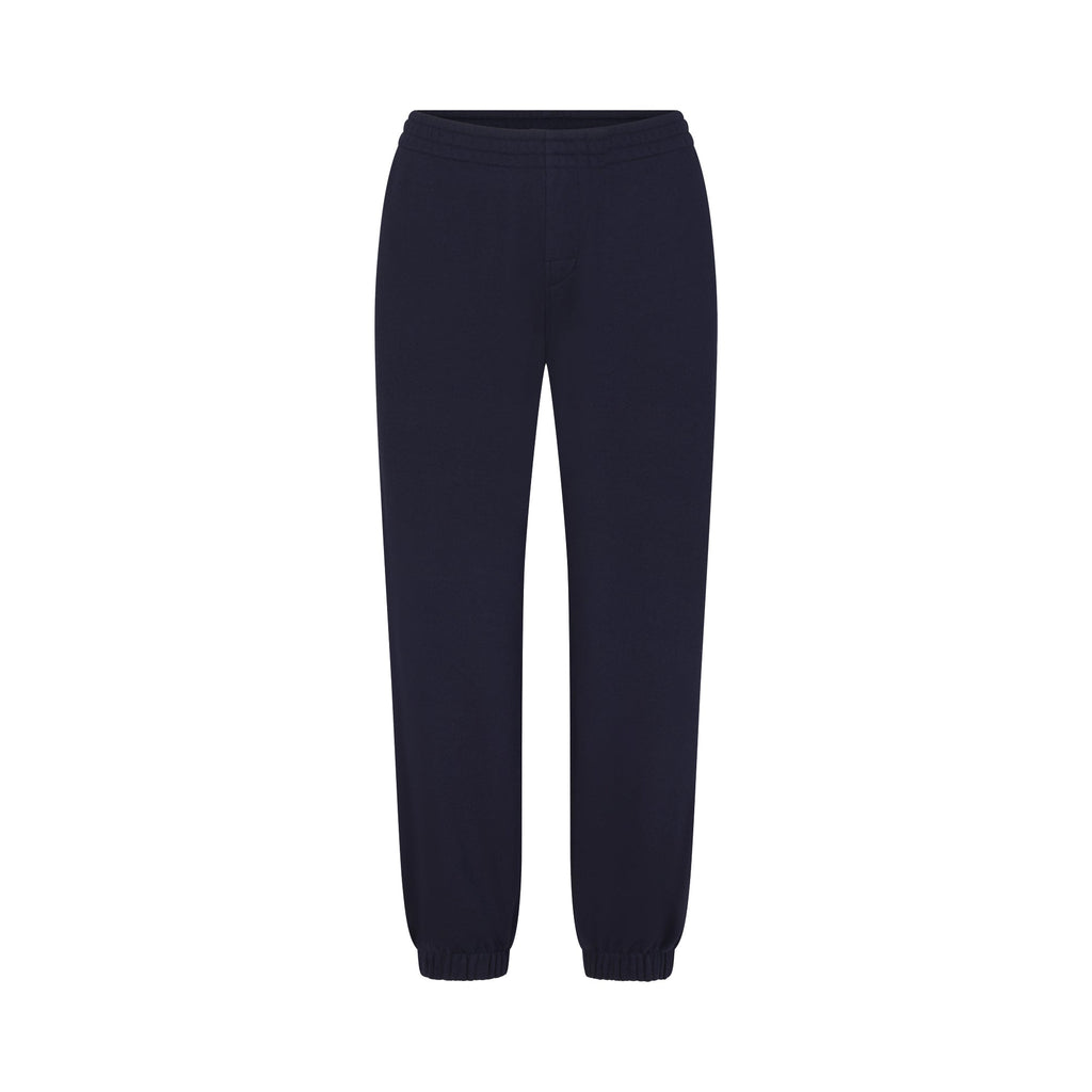 DRAPEY FRENCH TERRY CROPPED JOGGER | NAVY