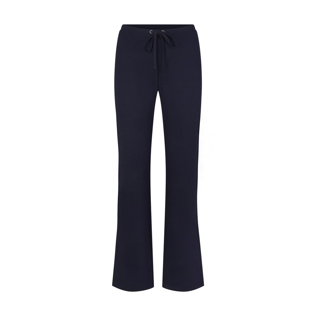 DRAPEY FRENCH TERRY STRAIGHT LEG PANT | NAVY