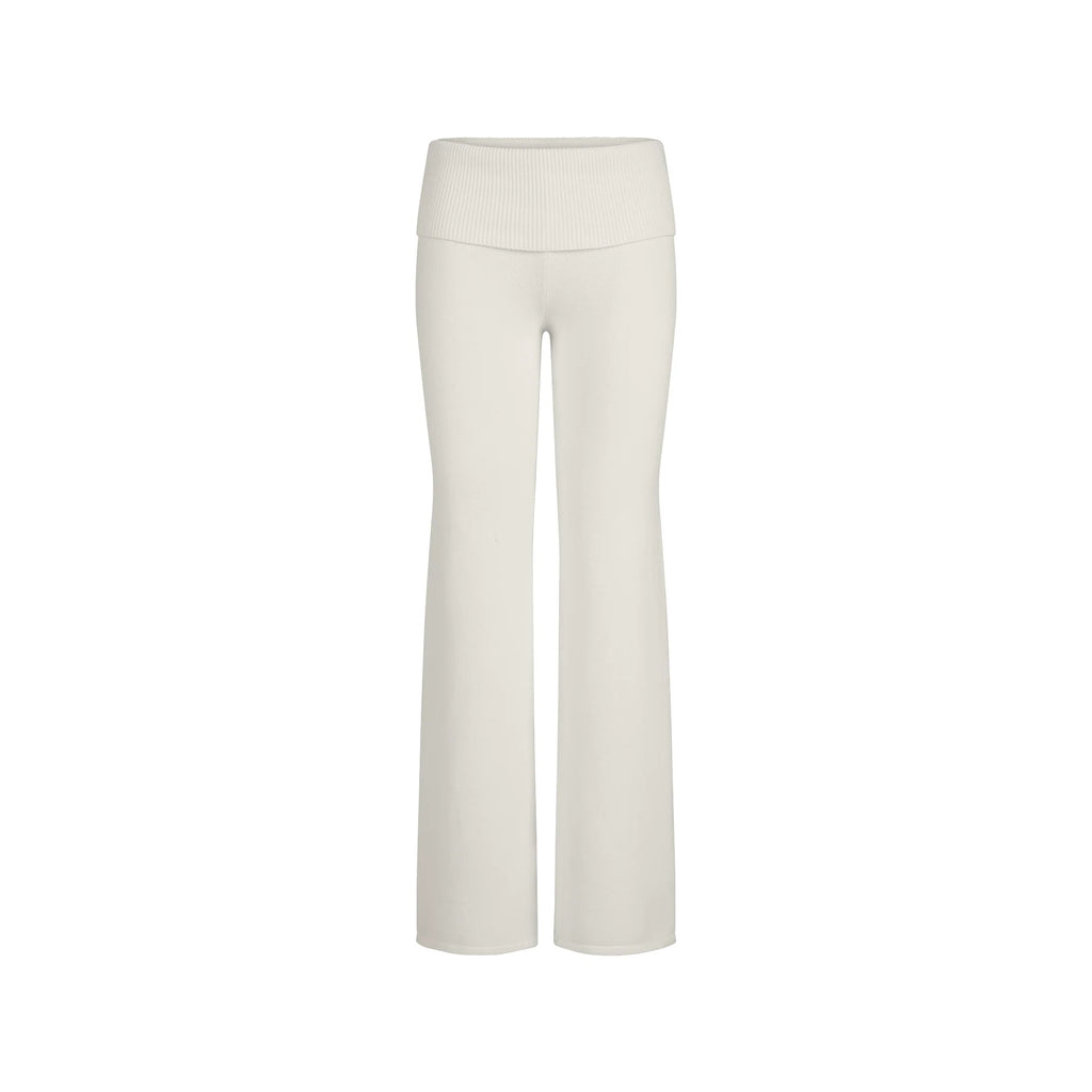 SWEATER KNITS FOLDOVER PANT | IVORY