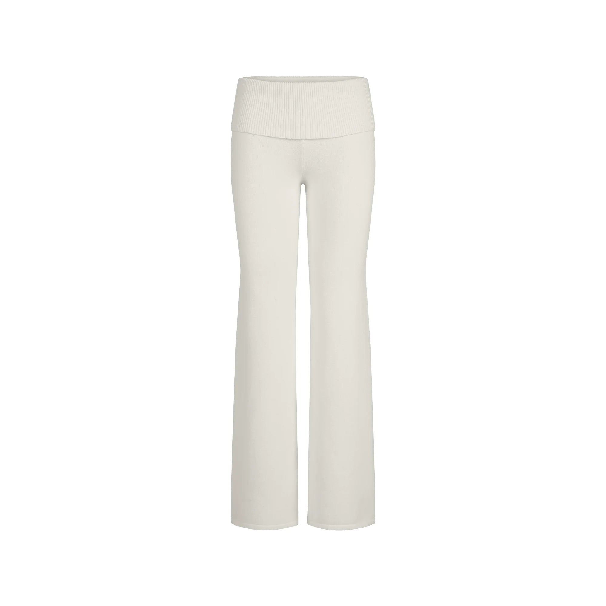 SWEATER KNITS FOLDOVER PANT | IVORY