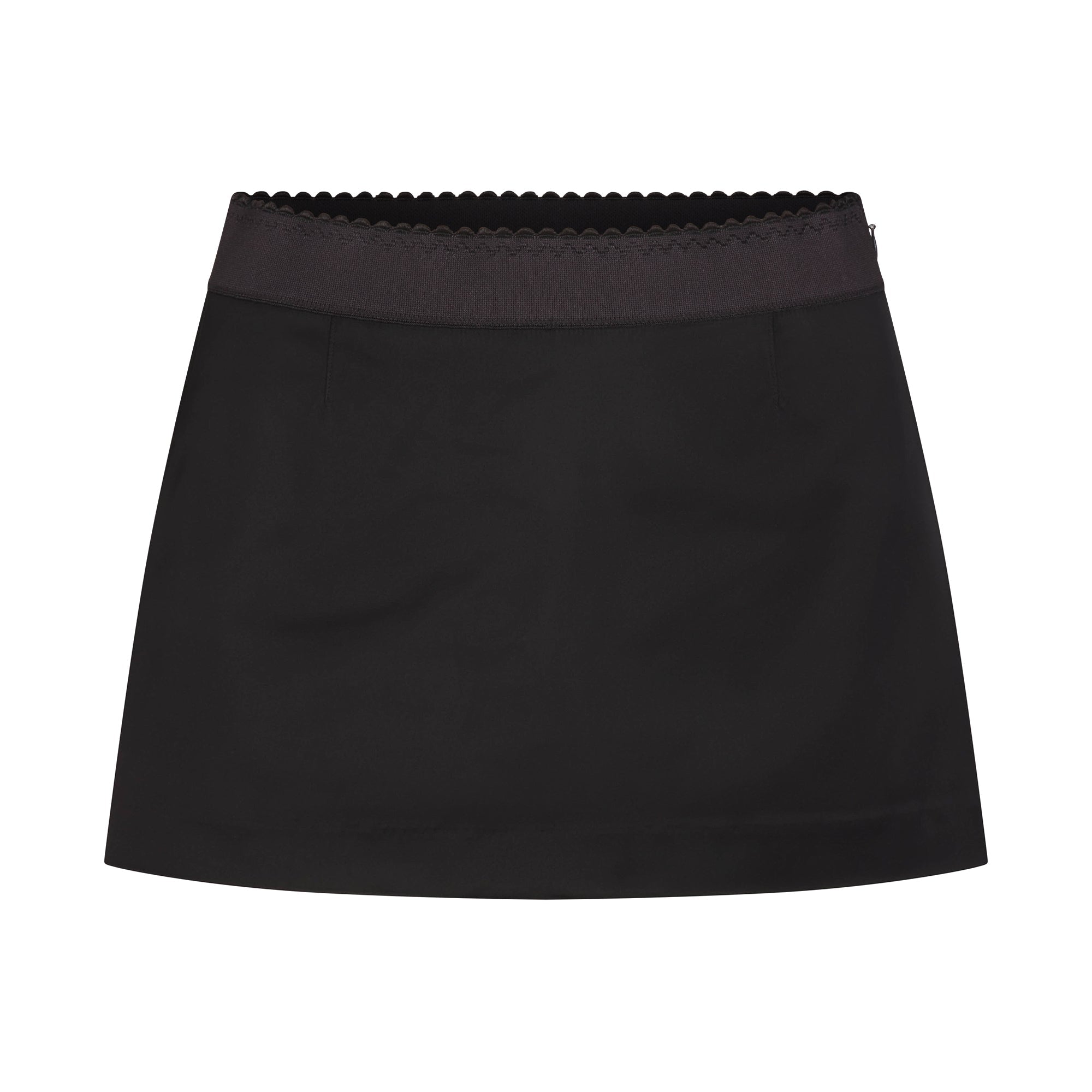 SATIN MINI SKIRT | OBSIDIAN