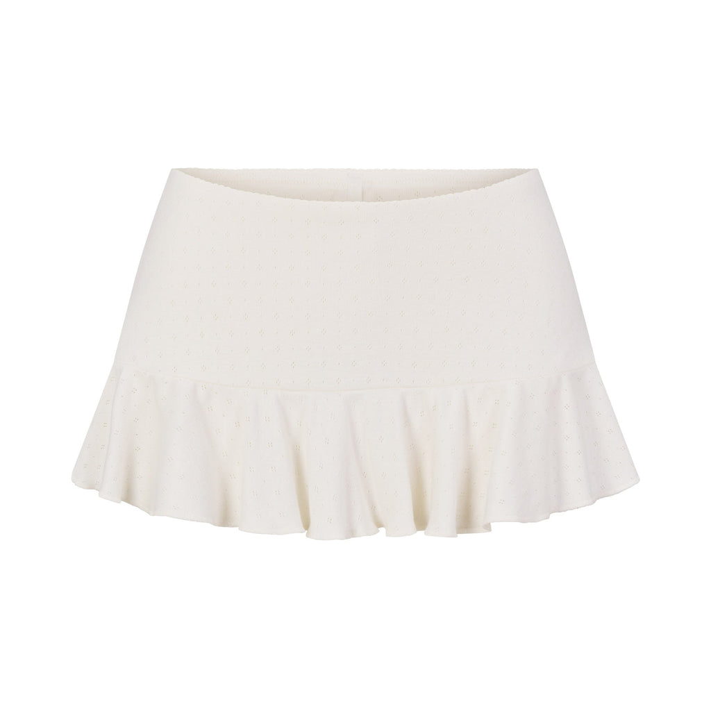 HEAVY POINTELLE MINI SKORT | MARBLE