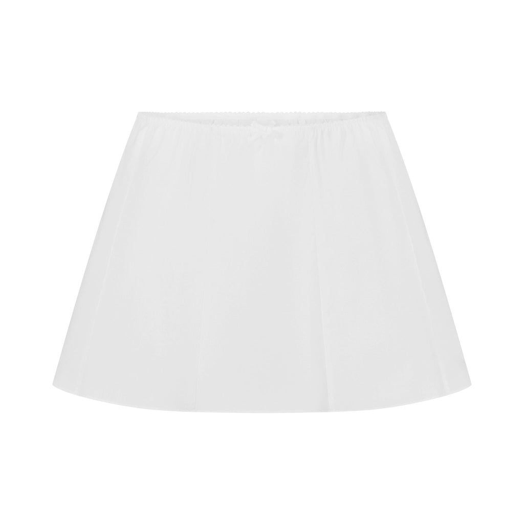 POPLIN APPAREL MINI SKIRT | SNOW