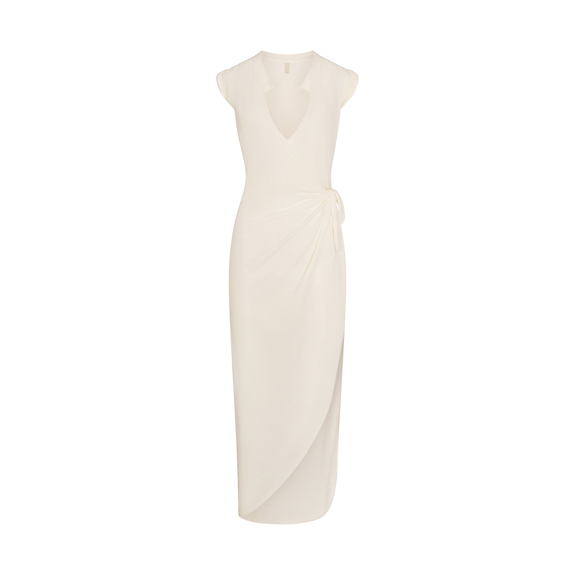 COTTON COVER-UPS TIE DRESS | EGRET