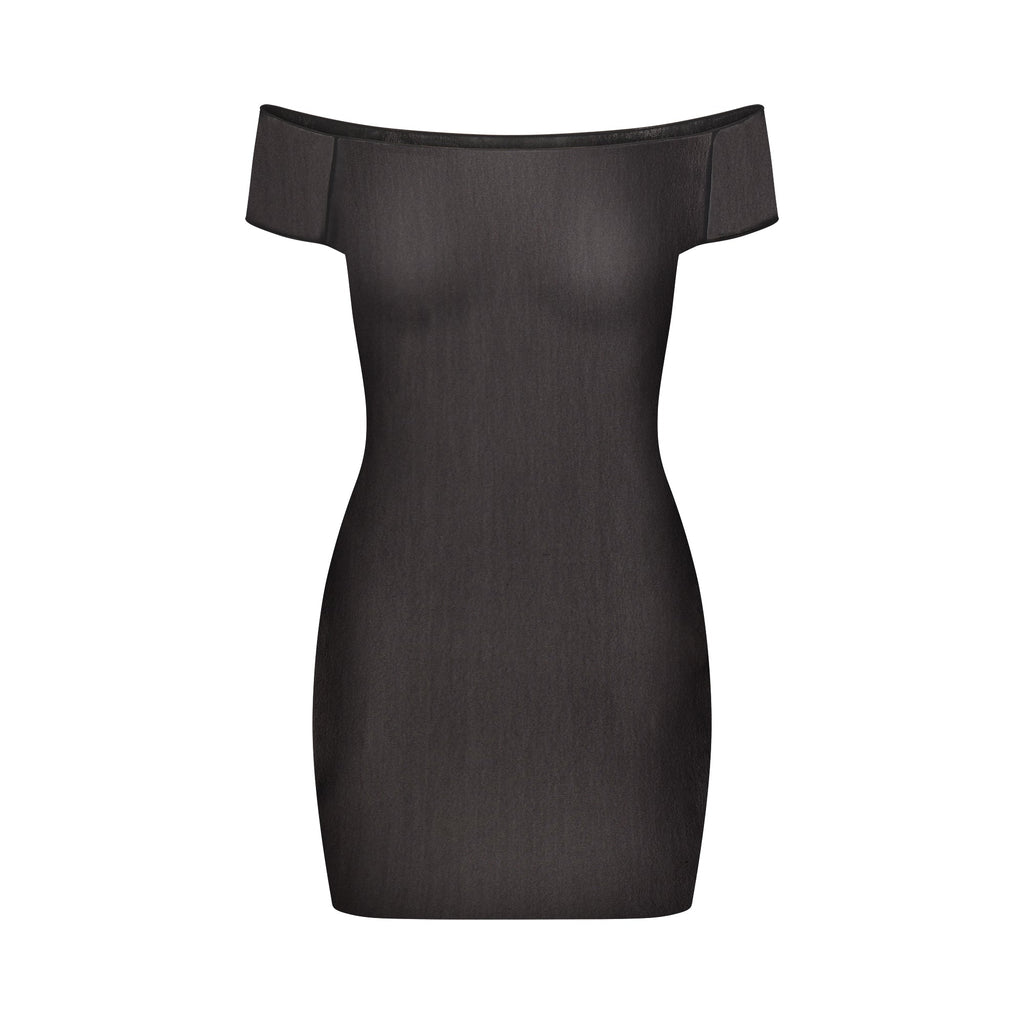 MESH COVER-UPS MINI DRESS | ONYX