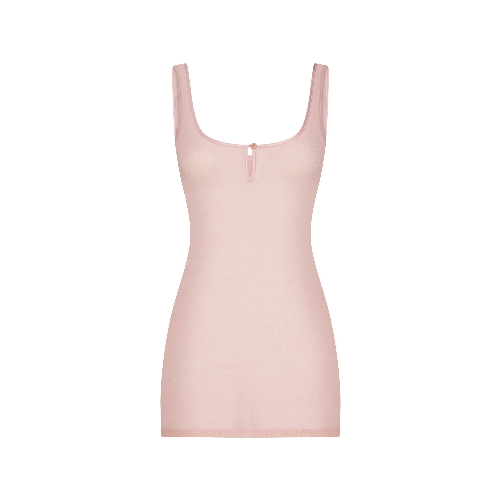 SHEER RIB MINI SLIP DRESS | MORGANITE