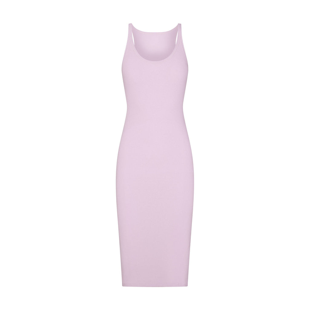 COTTON RIB TANK MIDI DRESS | SUGAR PLUM