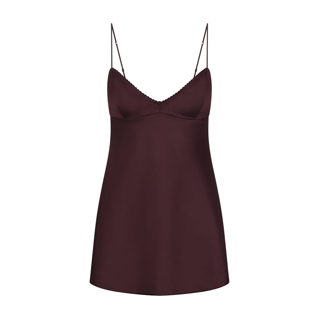 SATIN MINI DRESS | CURRANT