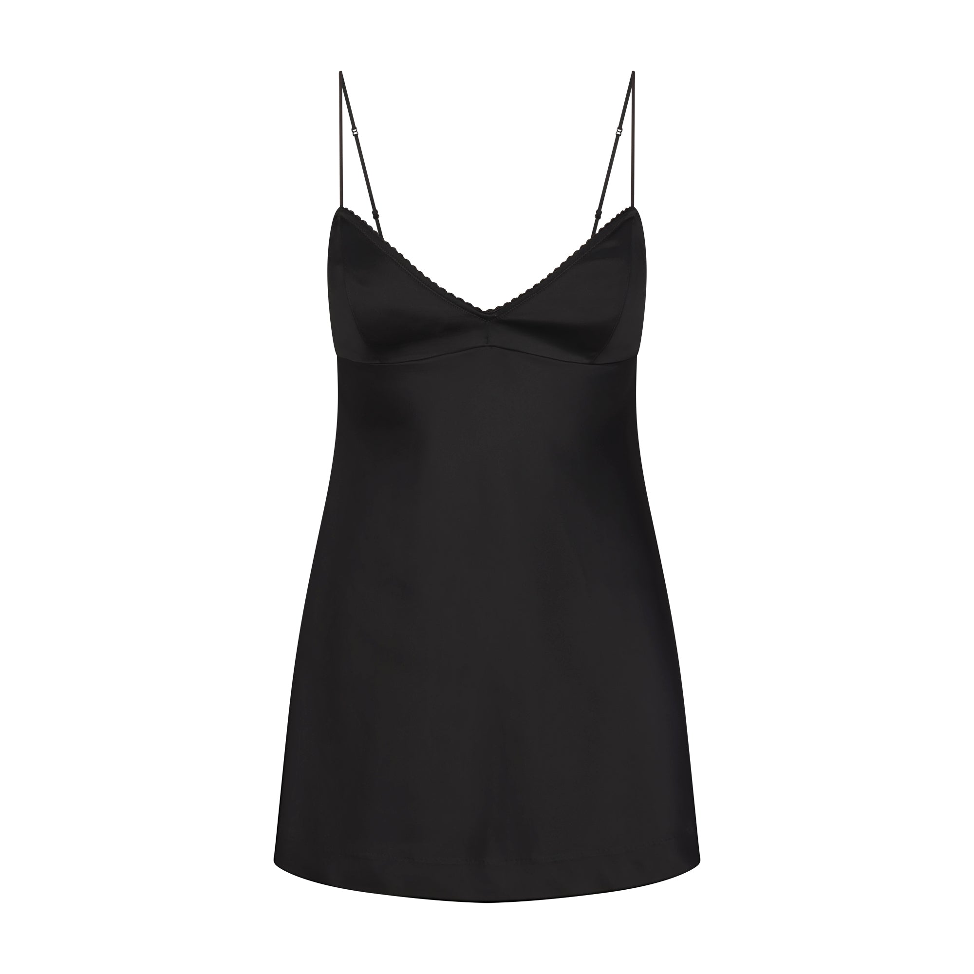 SATIN MINI DRESS | OBSIDIAN