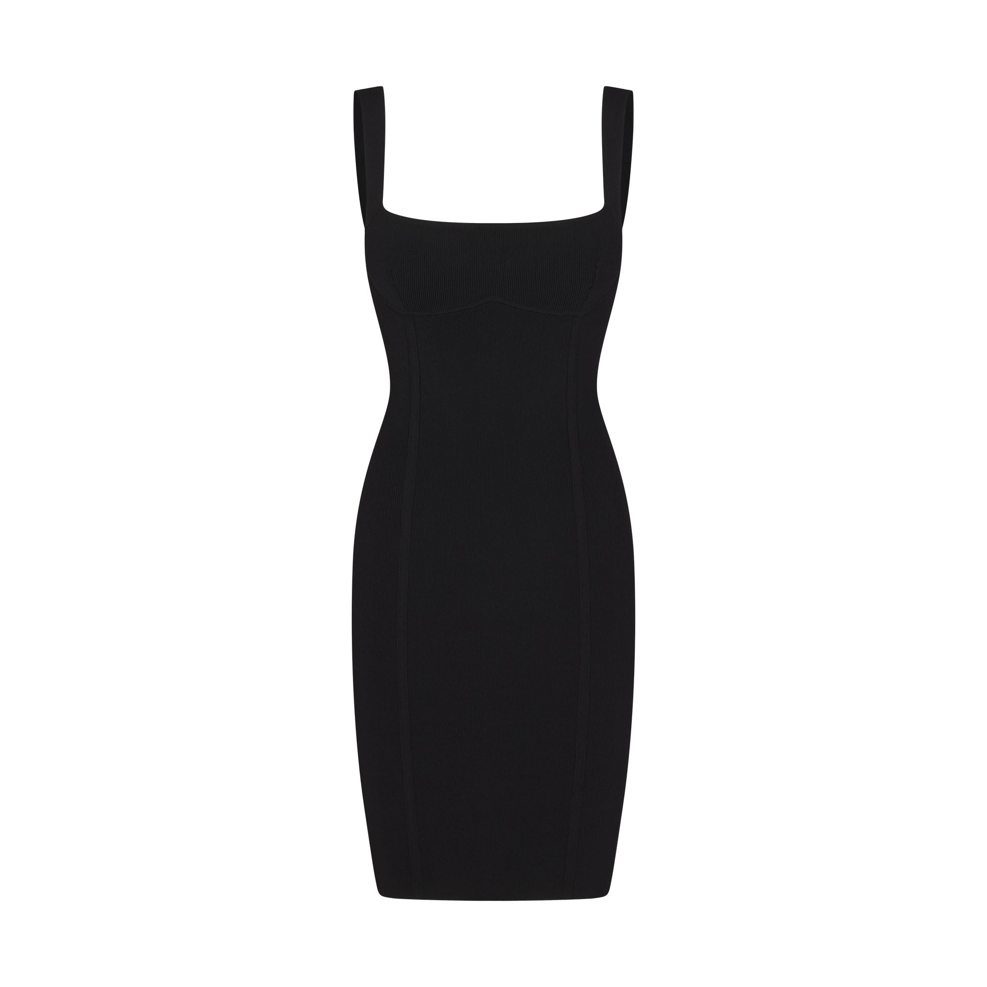 REFINED KNIT MIDI DRESS | OBSIDIAN