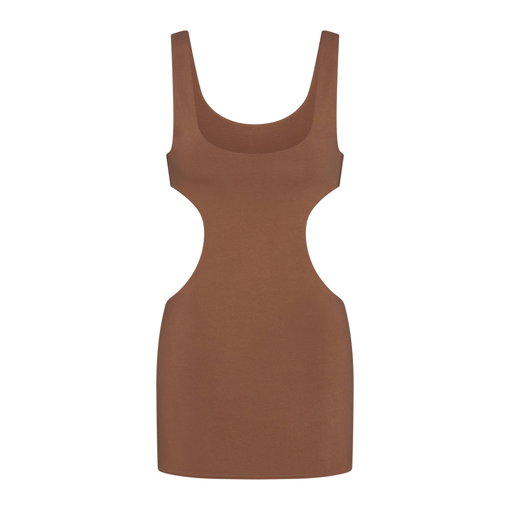 COTTON JERSEY CUT OUT MINI DRESS | JASPER