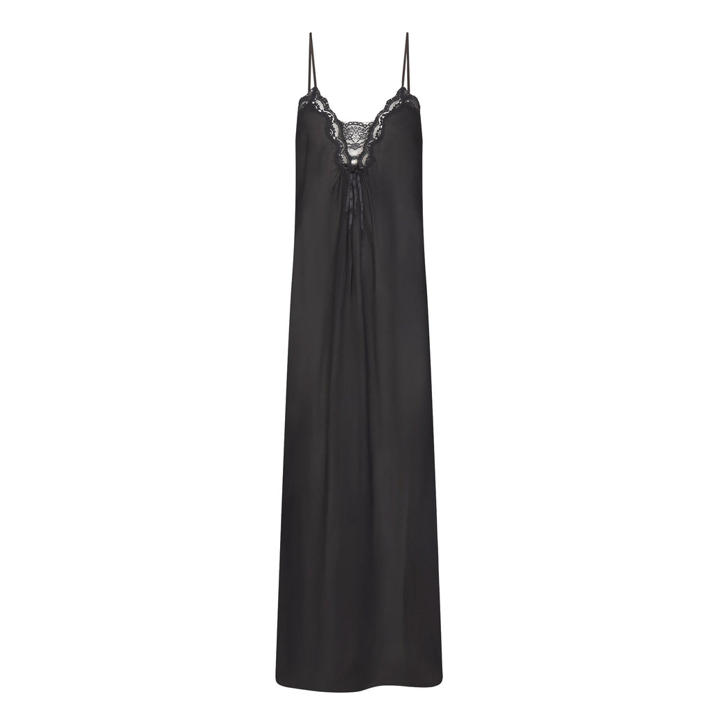 VOILE SLEEP LONG DRESS | ONYX
