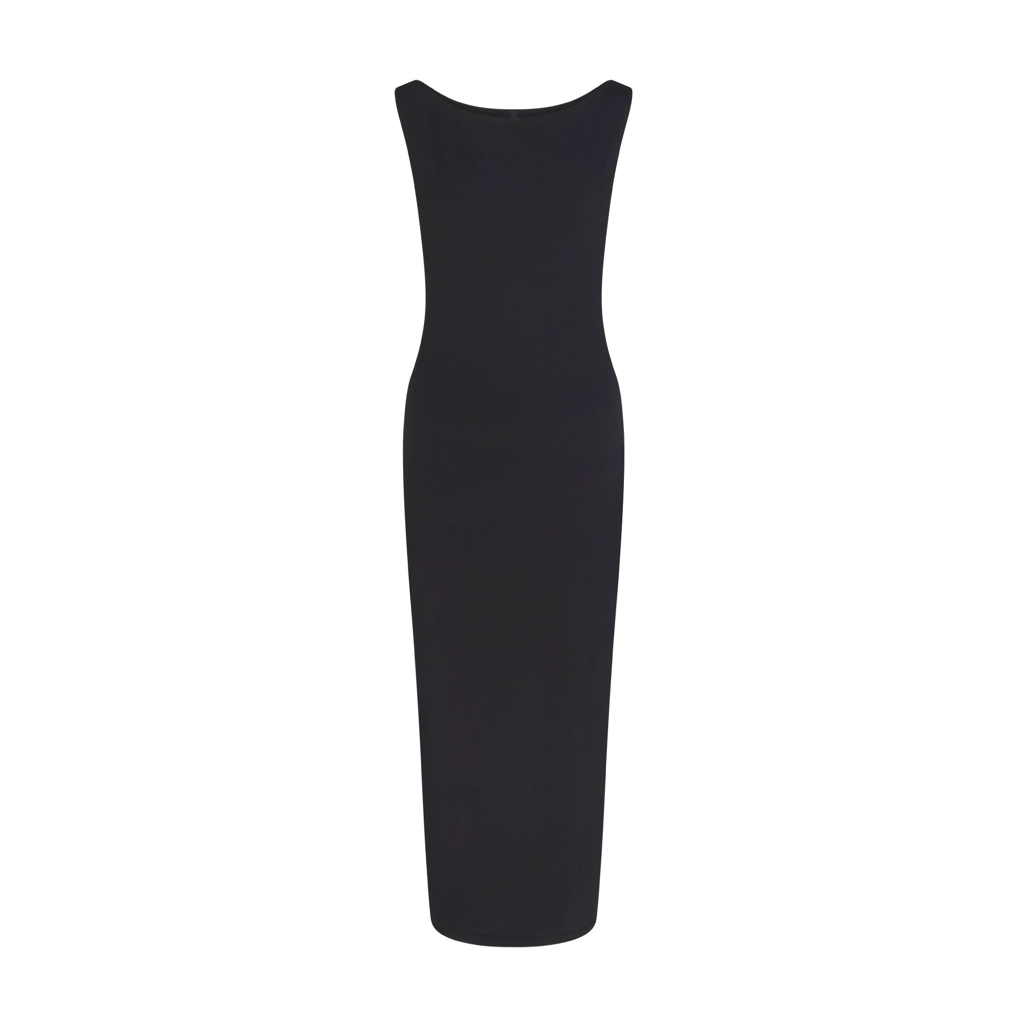 SMOOTH LAYERS CUT OUT LONG DRESS | OBSIDIAN