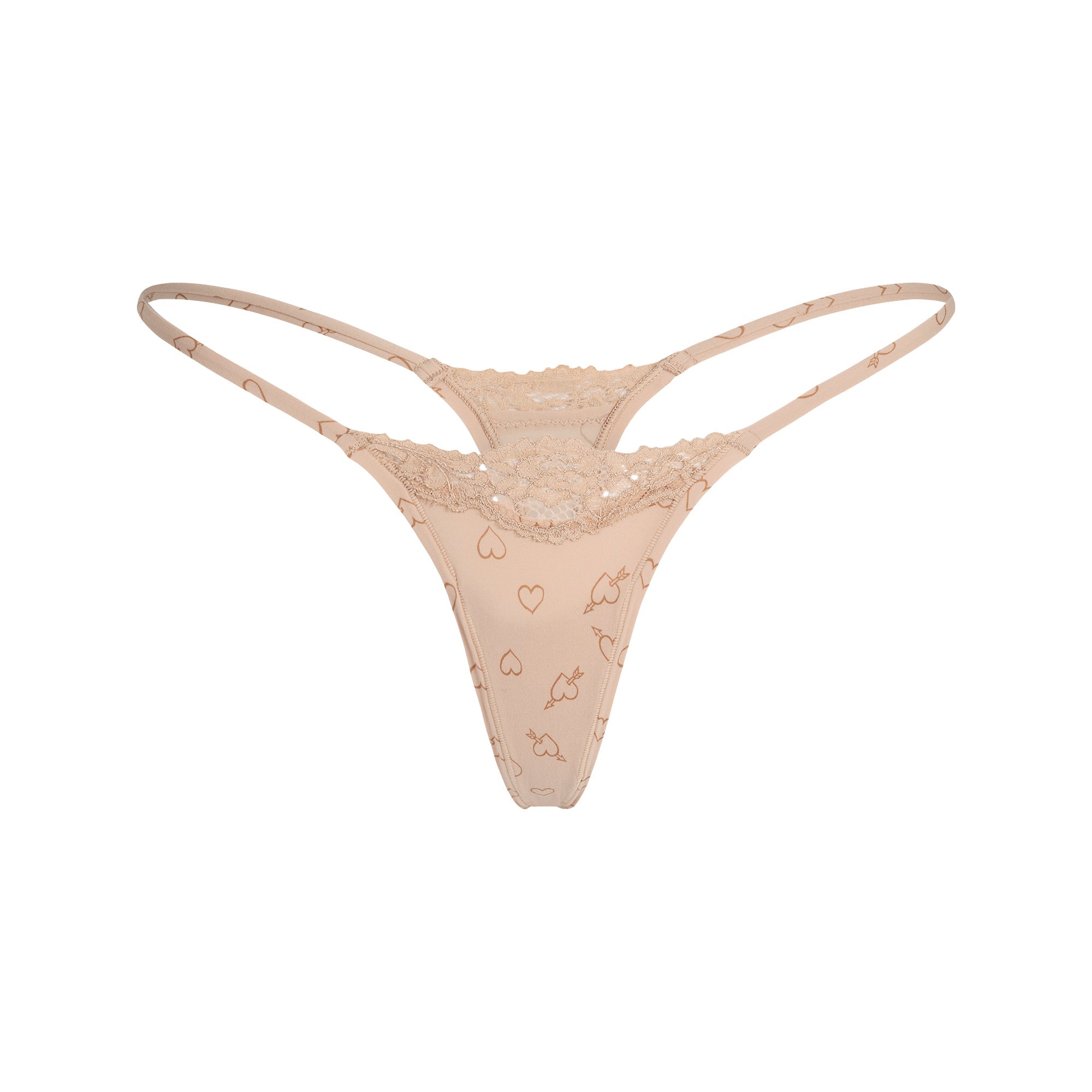 FITS EVERYBODY LACE STRING THONG | MICA SKETCHED HEARTS