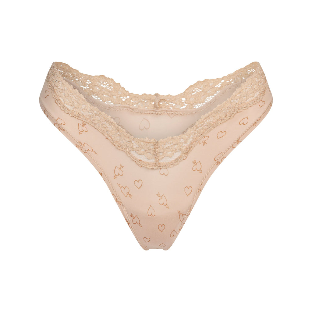 FITS EVERYBODY LACE DIPPED THONG | MICA SKETCHED HEARTS