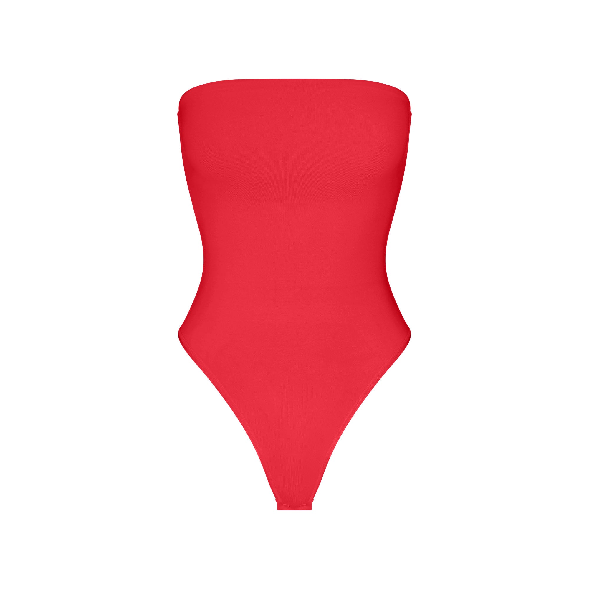 SMOOTH LAYERS STRAPLESS BODYSUIT | CARMINE