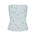 COTTON JERSEY TUBE TOP | POWDER BLUE BANDANA