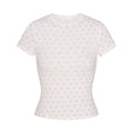 COTTON RIB T-SHIRT | OCHRE HORSESHOE PRINT