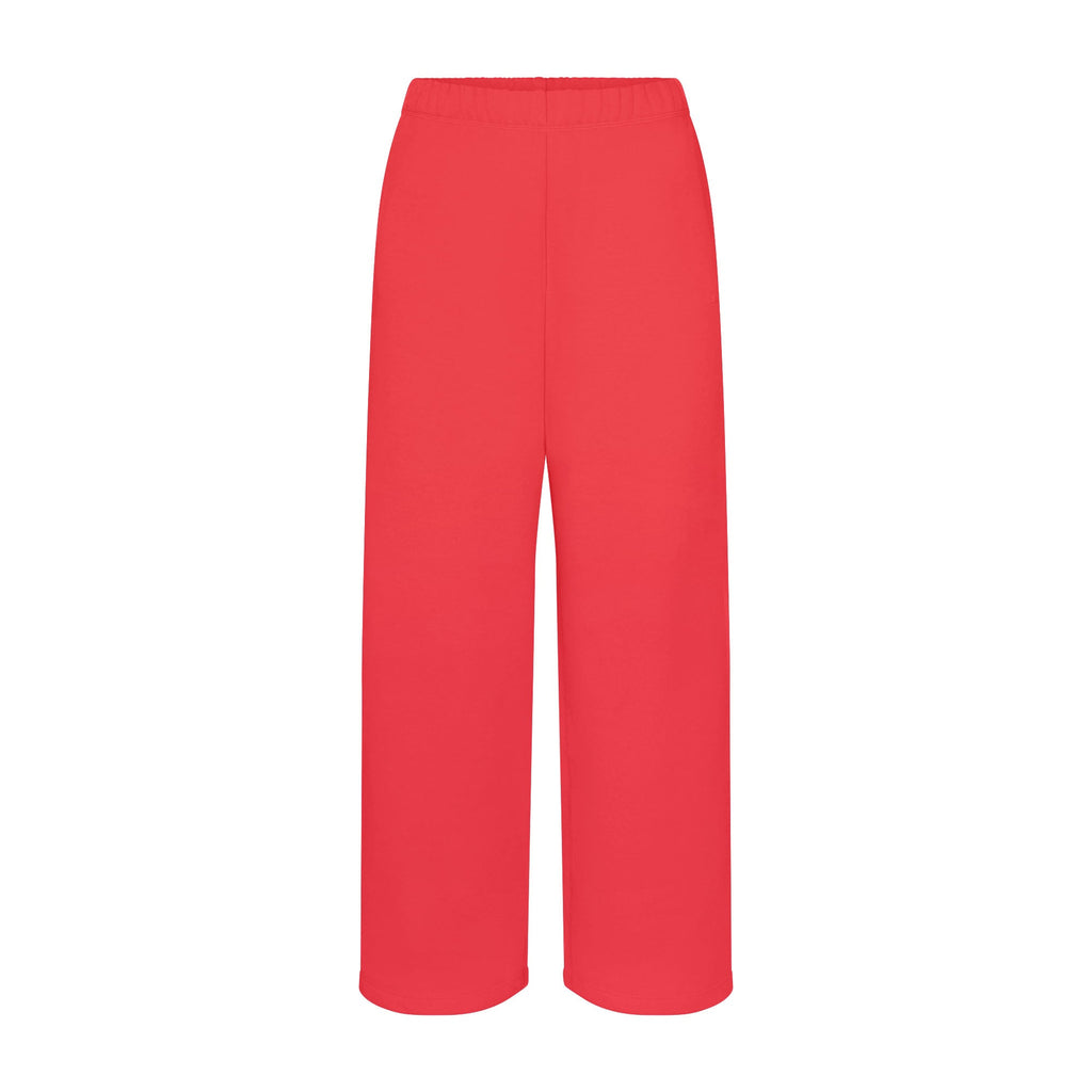 COTTON FLEECE CLASSIC STRAIGHT LEG PANT | WASHED RED